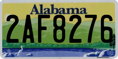 AL license plate 2AF8276