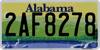 AL license plate 2AF8278