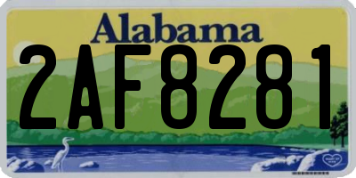 AL license plate 2AF8281