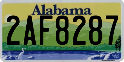 AL license plate 2AF8287