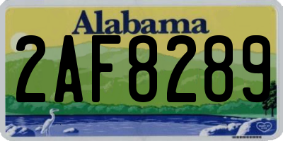 AL license plate 2AF8289