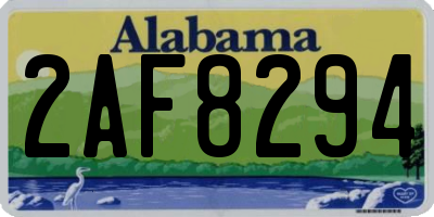 AL license plate 2AF8294