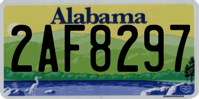 AL license plate 2AF8297