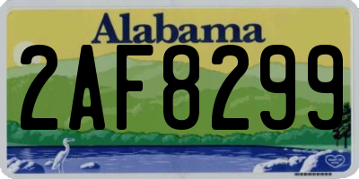 AL license plate 2AF8299