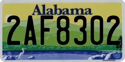 AL license plate 2AF8302