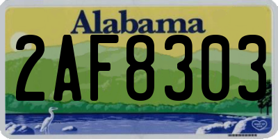 AL license plate 2AF8303