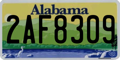 AL license plate 2AF8309