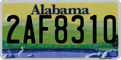 AL license plate 2AF8310