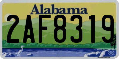 AL license plate 2AF8319