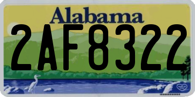 AL license plate 2AF8322