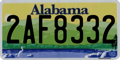 AL license plate 2AF8332
