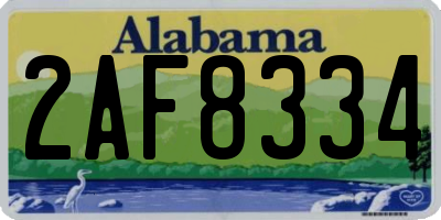 AL license plate 2AF8334