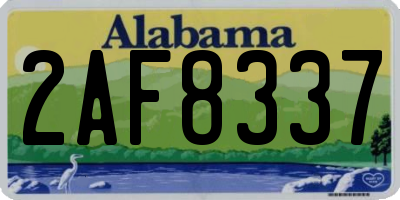 AL license plate 2AF8337