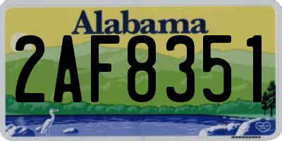 AL license plate 2AF8351