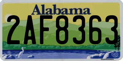 AL license plate 2AF8363