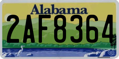 AL license plate 2AF8364