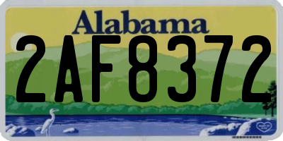 AL license plate 2AF8372
