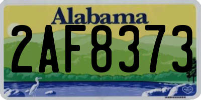 AL license plate 2AF8373