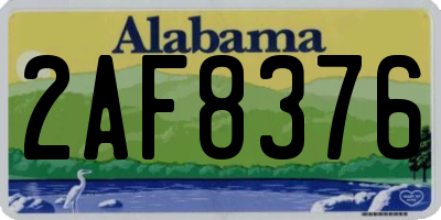 AL license plate 2AF8376