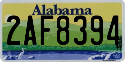 AL license plate 2AF8394