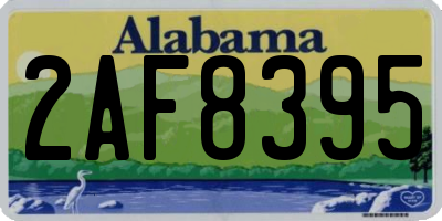 AL license plate 2AF8395