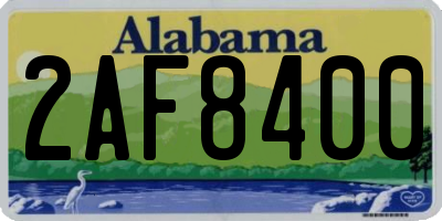 AL license plate 2AF8400