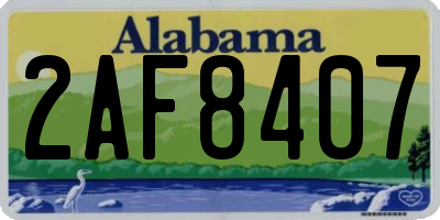 AL license plate 2AF8407