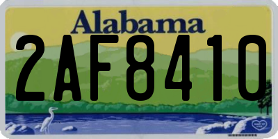 AL license plate 2AF8410
