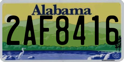 AL license plate 2AF8416