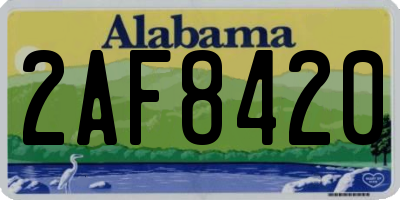 AL license plate 2AF8420