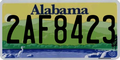 AL license plate 2AF8423