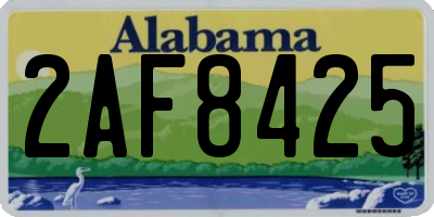 AL license plate 2AF8425