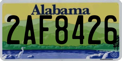 AL license plate 2AF8426