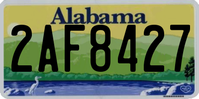 AL license plate 2AF8427