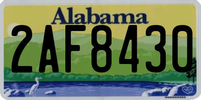 AL license plate 2AF8430