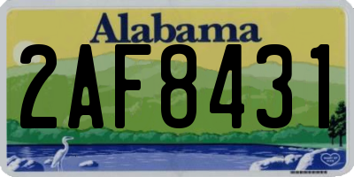 AL license plate 2AF8431