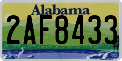 AL license plate 2AF8433