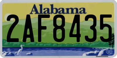 AL license plate 2AF8435