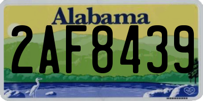 AL license plate 2AF8439