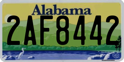 AL license plate 2AF8442