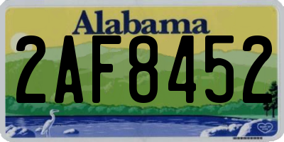 AL license plate 2AF8452
