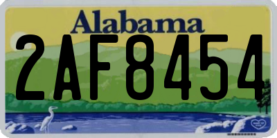 AL license plate 2AF8454