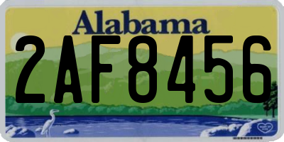 AL license plate 2AF8456