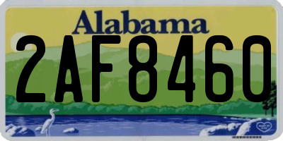 AL license plate 2AF8460