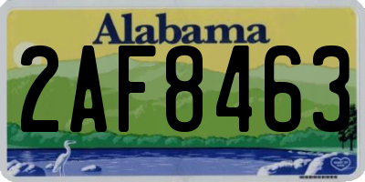 AL license plate 2AF8463