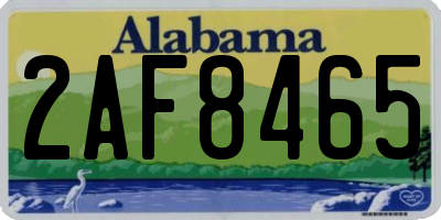 AL license plate 2AF8465