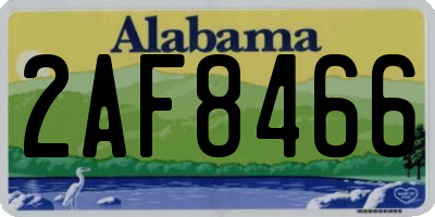 AL license plate 2AF8466