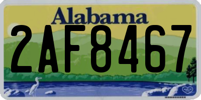 AL license plate 2AF8467