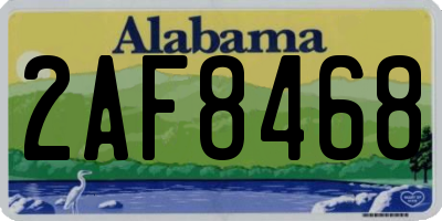 AL license plate 2AF8468