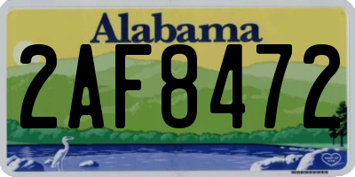 AL license plate 2AF8472
